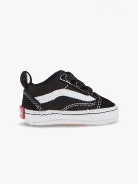 New Without Tags Baby Vans black white Old Skool Crib Shoe 9 - 12 months